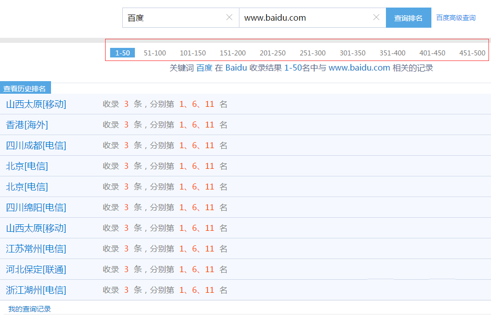 计算机网络中网站关键词如何查询百度排名及历史排名