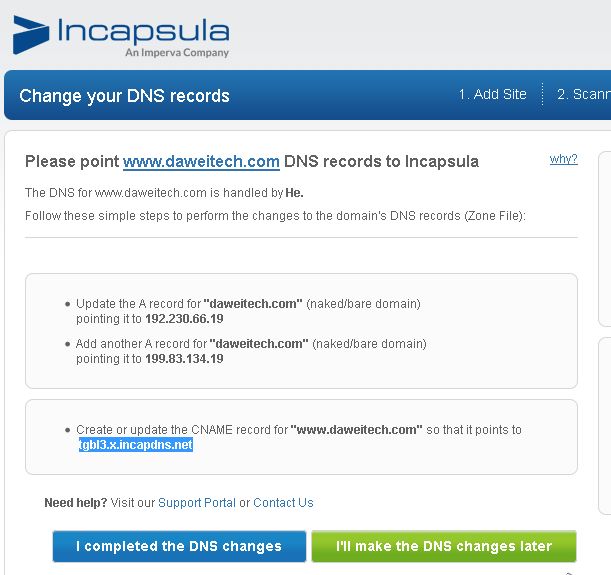 如何使用Incapsula的海外节点CDN加速服务