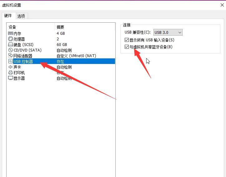 win10如何跟虛擬機共享藍牙