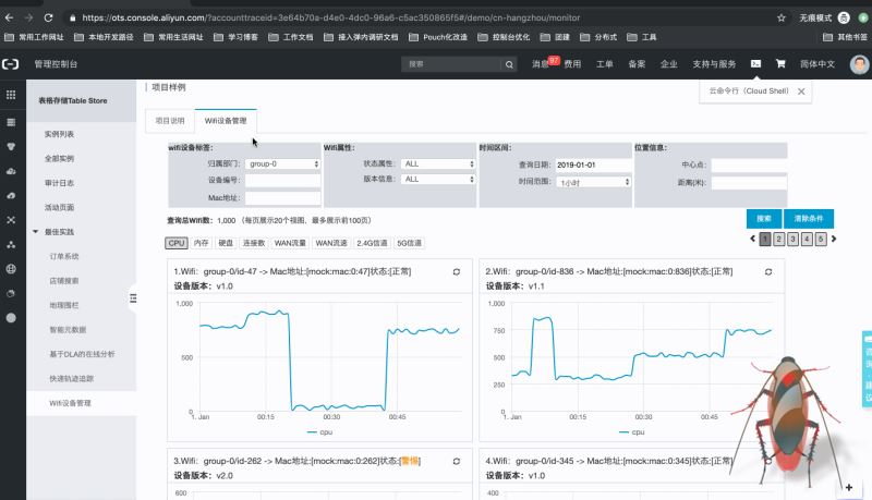 如何实现建立在Tablestore的Wifi设备监管系统架构