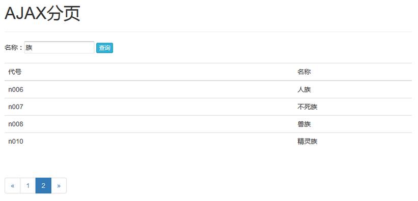 ajax如何实现分页查询功能
