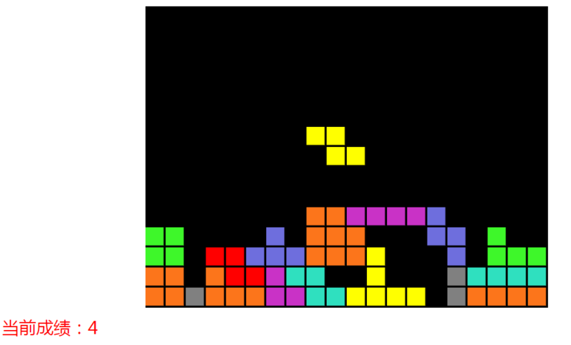Html5中基于canvas实现原创俄罗斯方块的示例