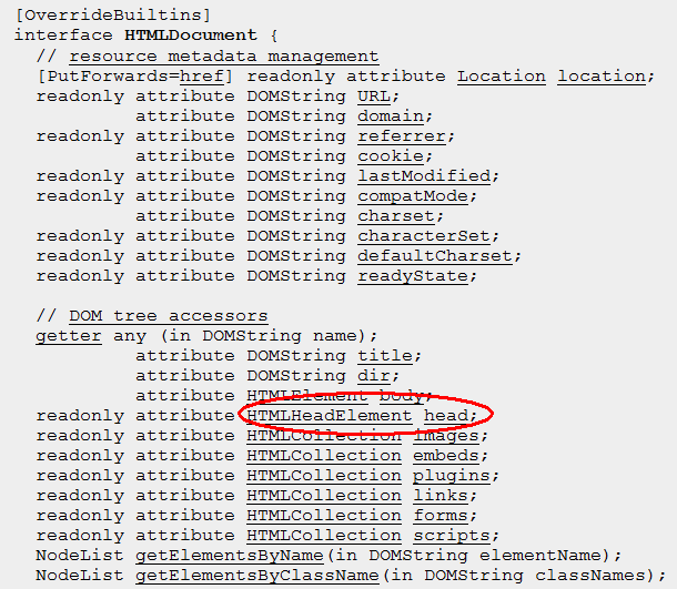 html5怎么通过document.head获取head元素