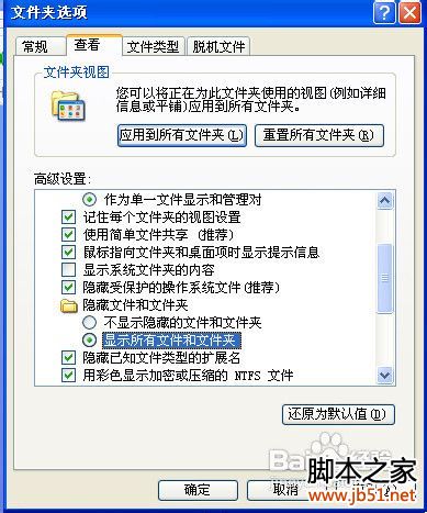 XP系统下怎么把文件完全隐藏