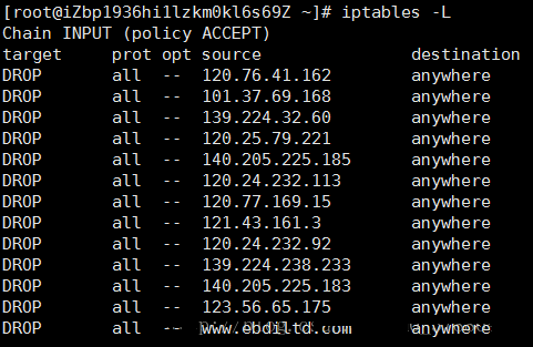 Удалить iptables centos 8