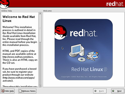 如何启动安装红帽子Red Hat Linux 9光盘