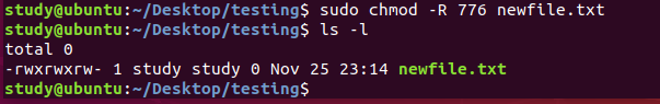 如何在LINUX系统中使用chmod表示数字