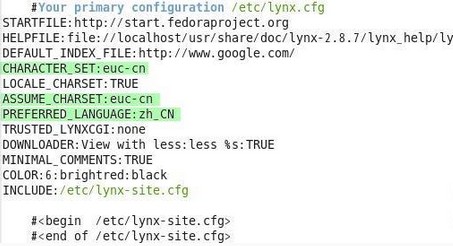 Linux如何使用文本瀏覽器lynx并顯示中文