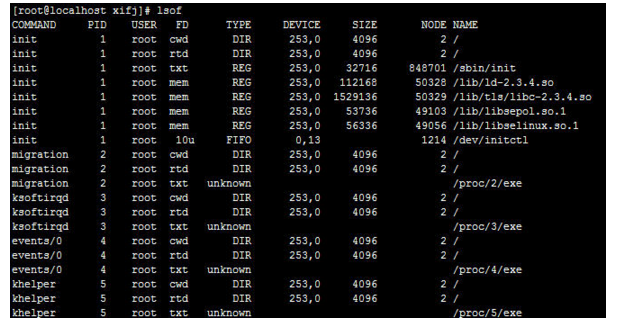 Linux系统下如何使用lsof命令