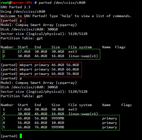 怎么在Linux系统下用parted命令管理GPT分区