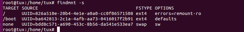 Linux系统下findmnt命令的使用方法