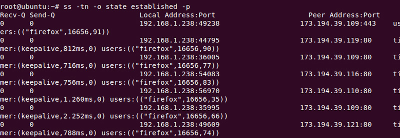 Linux中怎么利用ss命令检查网络连接