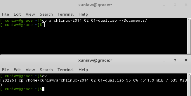 如何在Linux系统中使用Coreutils Viewer显示命令运行进度