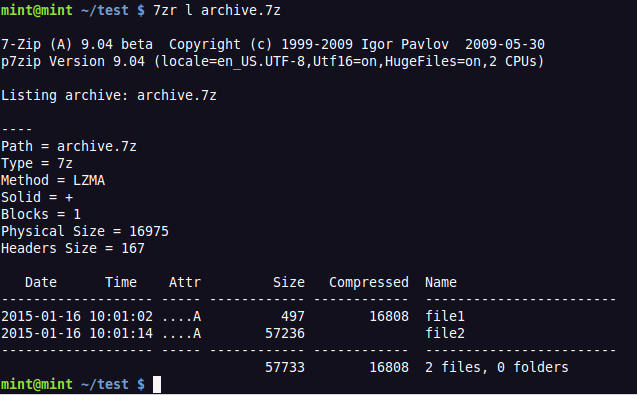 如何使用Linux中的壓縮軟件7-zip