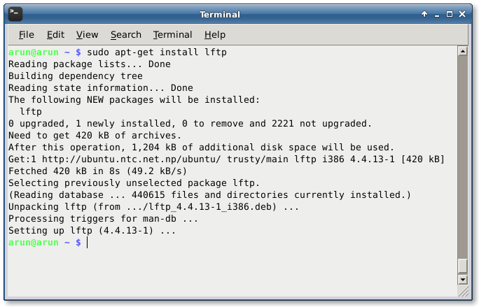 在Linux系统中使用LFTP的方法