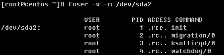 在Linux上使用fuser工具来查询文件的用户的方法