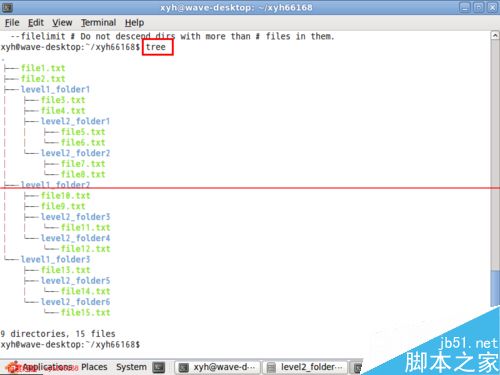 linux下怎么用tree命令以树形结构显示文件目录结构