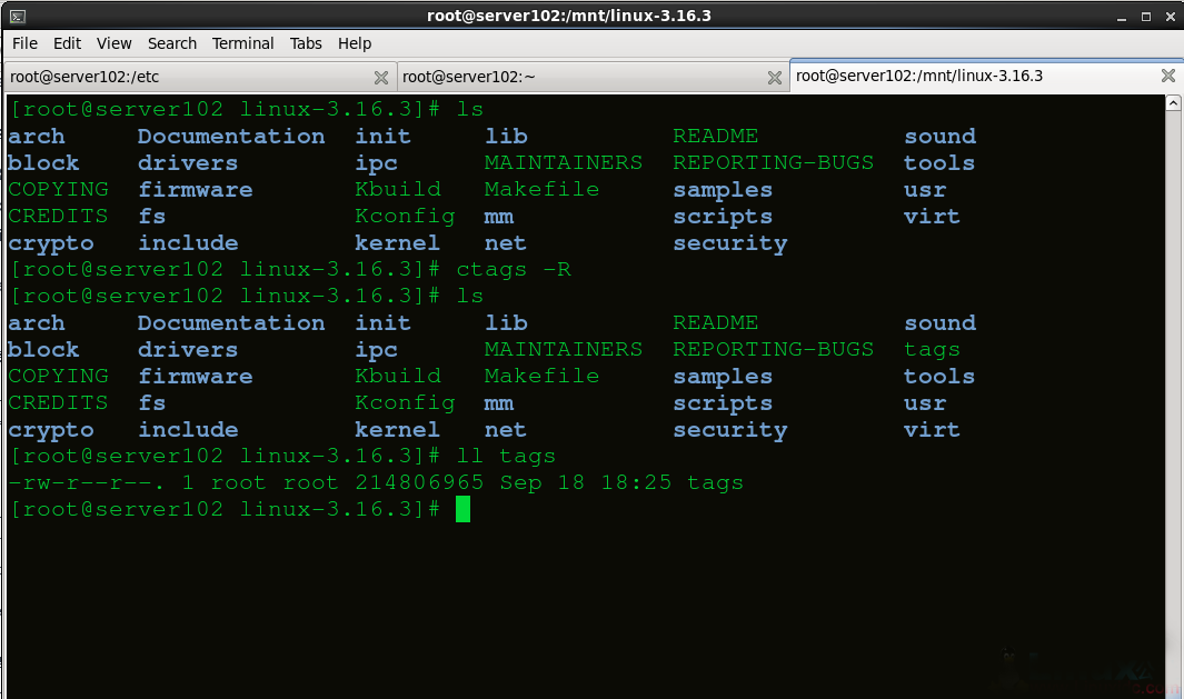 Linux系统下如何使用ctags查找源码