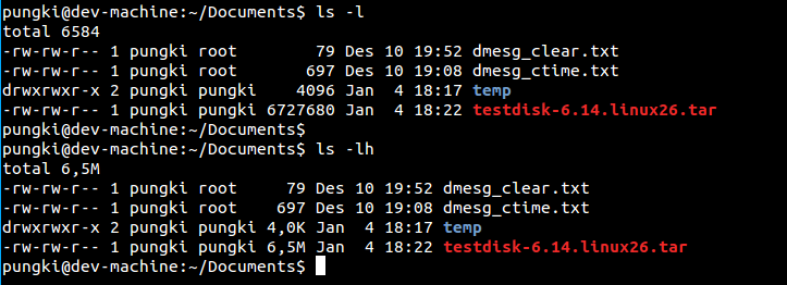 linux ls命令的使用实例