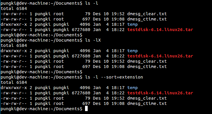 linux ls命令的使用实例