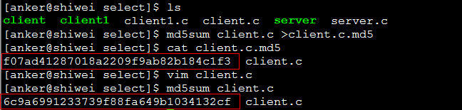 linux中怎么比较两个文件是否一样