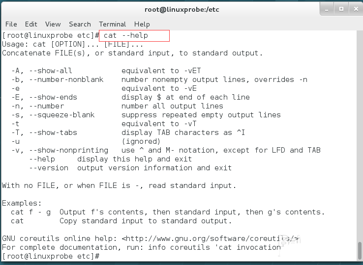 linux如何使用cat命令查看文件