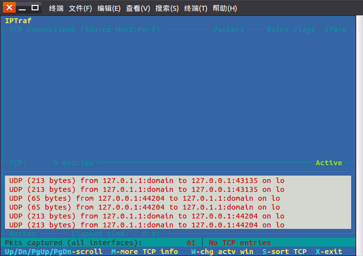 iptraf命令怎么在Linux中使用