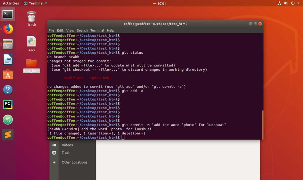 怎么在Ubuntu系统中使用git新增分支并提交