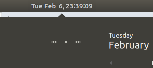 Ubuntu17.10頂欄如何顯示日期與計秒