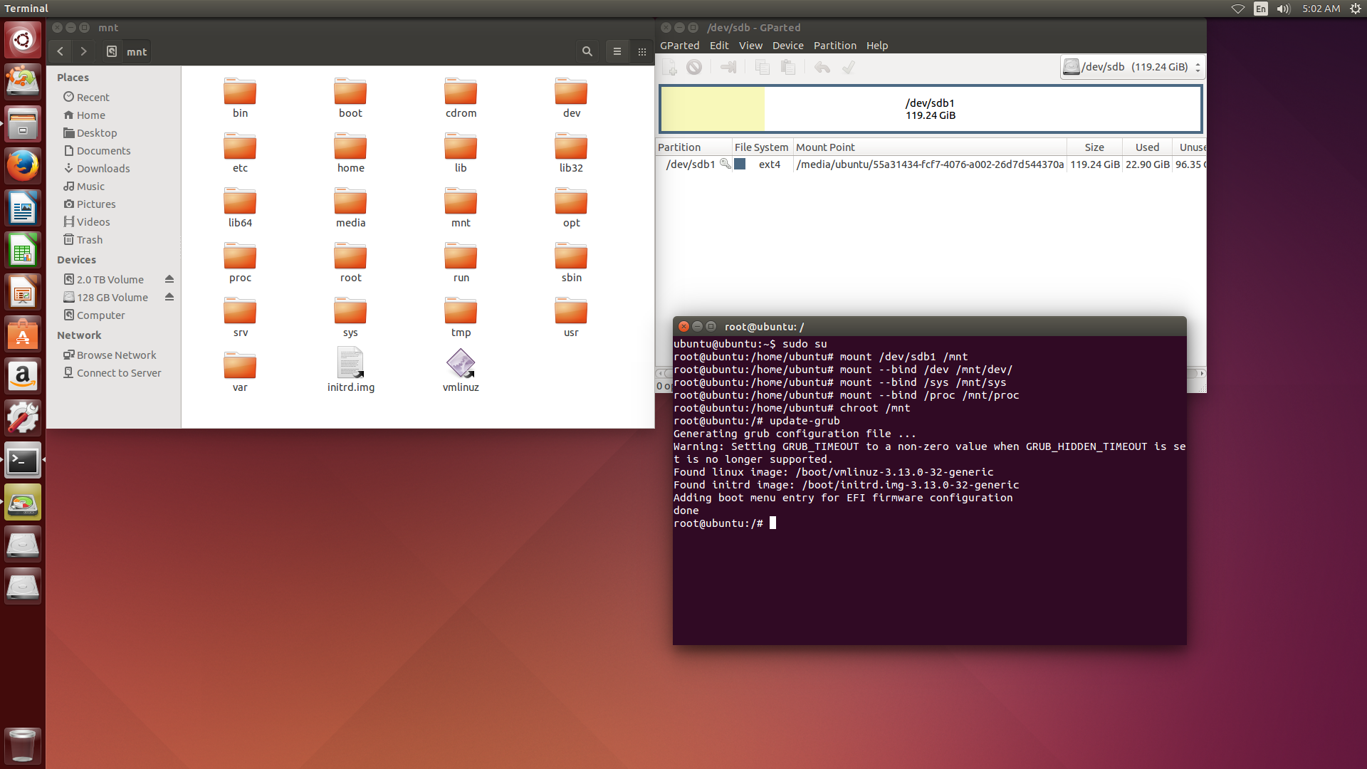 如何通过U盘为Ubuntu更新GRUB恢复系统引导