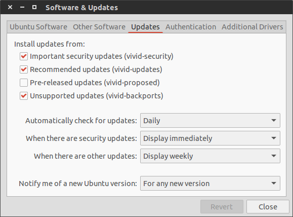 Ubuntu怎么开启系统自动升级与取消自动更新
