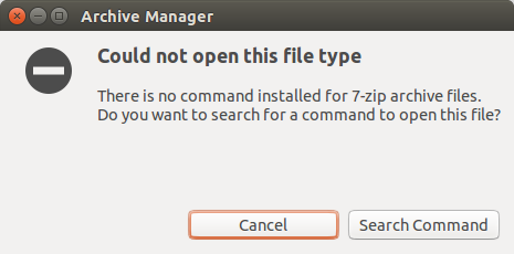 如何使用Ubuntu修復(fù)There is no command installed for 7-zip archive files錯誤