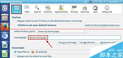 Ubuntu系统下Firefox浏览器怎么修改主页