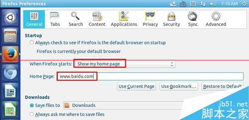 Ubuntu系统下Firefox浏览器怎么修改主页