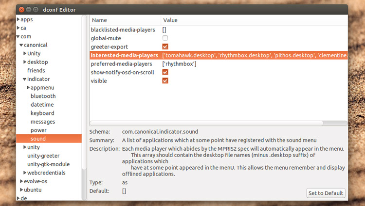 Ubuntu系统中的声音菜单怎么移除音乐播放器