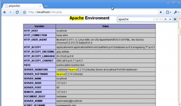 ubuntu下LAMP環(huán)境的詳細(xì)安裝教程