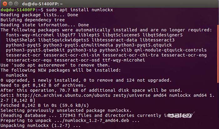 ubuntu17.04如何设置开机自动启动小键盘