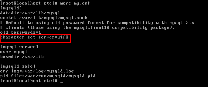 linux的redhat版上mysql字符乱码怎么办