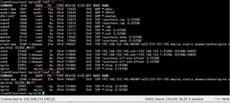 如何查看linux中某个端口是否被占用