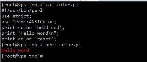 如何实现在shell或者perl中改变字体或背景的颜色