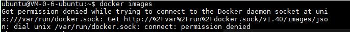 docker 命令出现permission denied异常如何解决