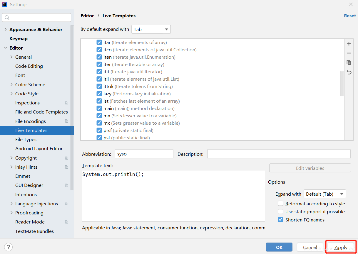 IntelliJ IDEA自定义代码提示模板Live Templates的案例分析