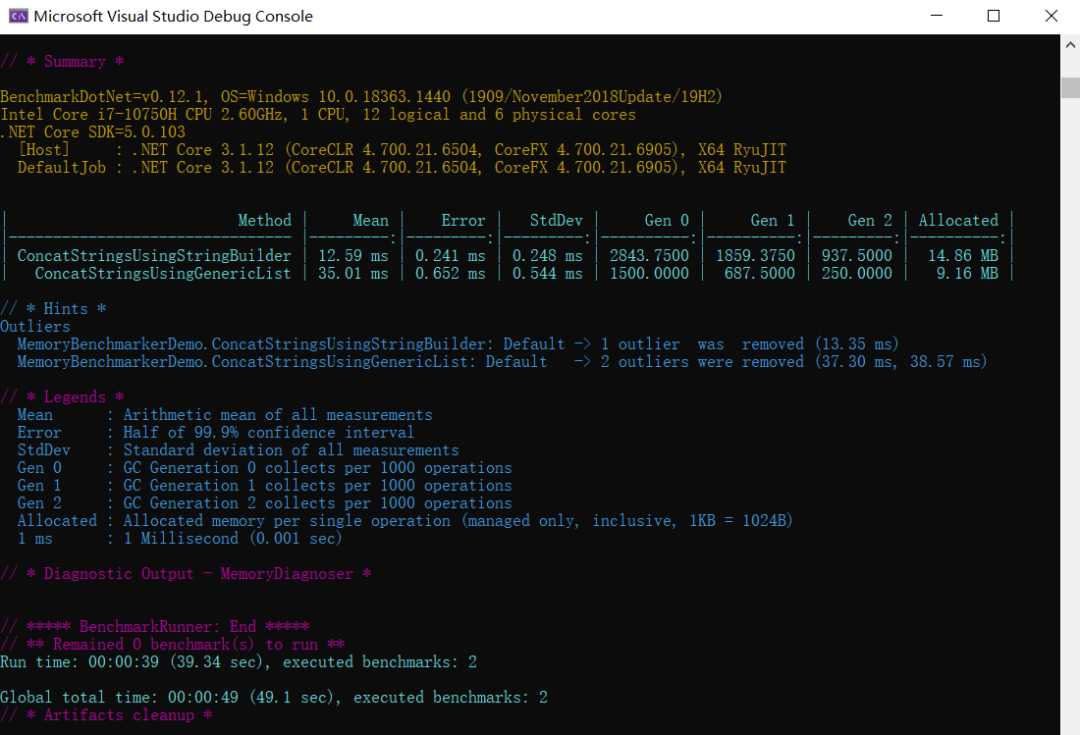 如何使用BenchmarkDotNet对C#代码进行基准测试