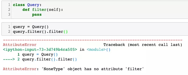 python中实现链式调用的案例