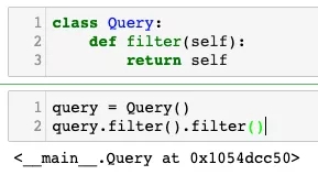 python中实现链式调用的案例