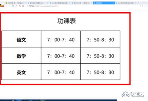 怎么在html中實現(xiàn)一個表格