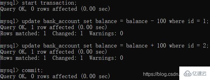 MySQL中事务控制对的示例分析