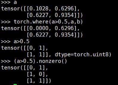 Pytorch使用tensor特定条件判断索引的方法