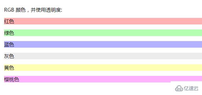 css如何设置透明度的颜色