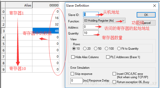 怎么使用modbus slave和modbus poll